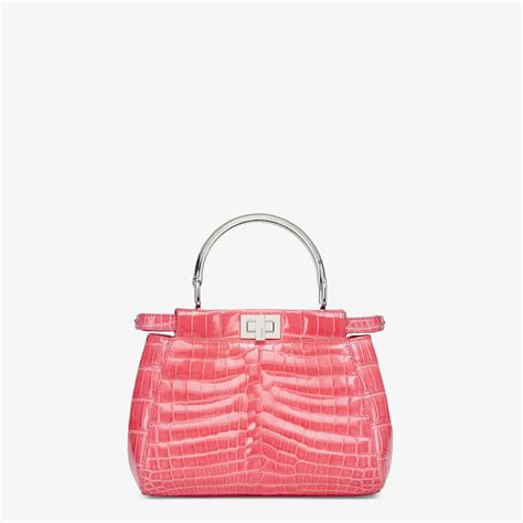 fendi micro peekaboo pink|fendi peekaboo crocodile.